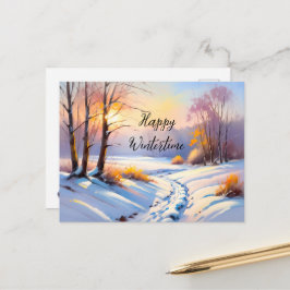 Winterlandschaft im Morgenlicht | Briefkaart