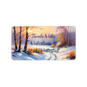 Winterlandschaft im Morgenlicht | Etiket (Voorkant)