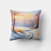 Winterlandschaft im Morgenlicht | Kussen (Achterkant)