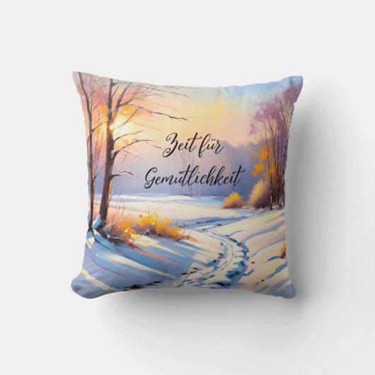 Winterlandschaft im Morgenlicht | Kussen (Voorkant)