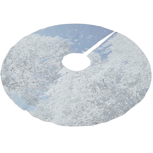 Winterlandschaft Schnee Eis Baum Schneeflocken Kerstboom Rok (Gekanteld)