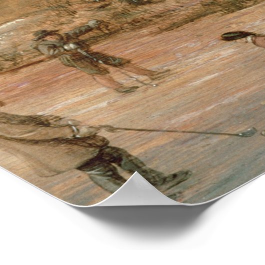 Winterlandschap, 1623 poster (Hoek)