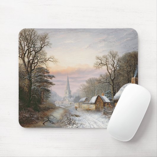 Winterlandschap, 1869 muismat (Met muis)