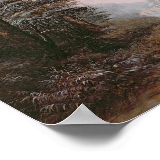 Winterlandschap, 1869 poster (Hoek)