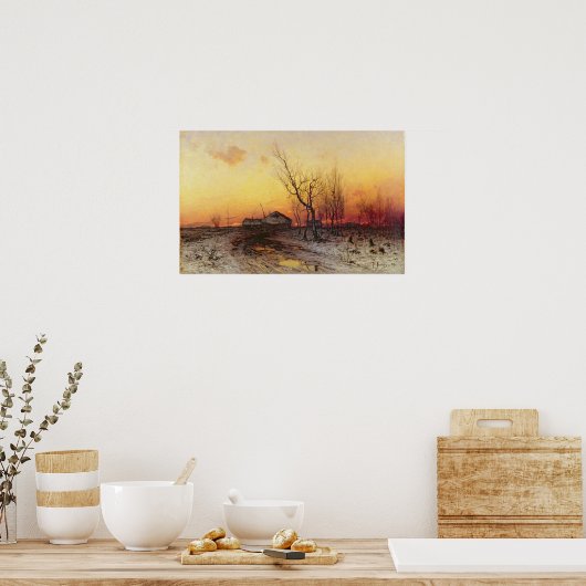 Winterlandschap 2 poster (Keuken)