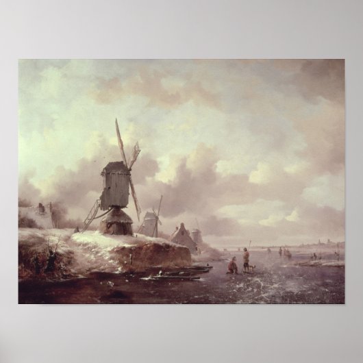 Winterlandschap 2 poster (Voorkant)