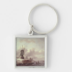 Winterlandschap 3 sleutelhanger
