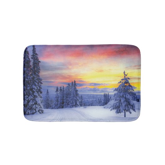 Winterlandschap Badmat (Voorkant)