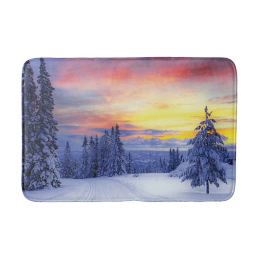 Winterlandschap Badmat (Voorkant)