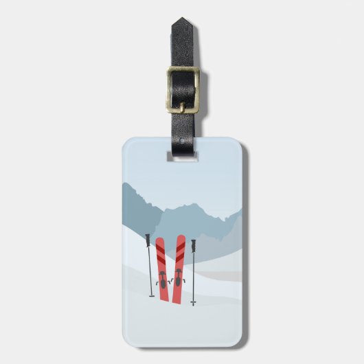Winterlandschap Bagagelabel (Voorkant verticaal)