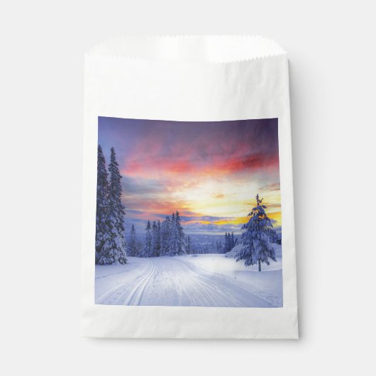 Winterlandschap Bedankzakje (Voorkant)