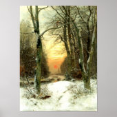 Winterlandschap, beeldende kunst poster (Voorkant)