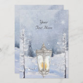 Winterlandschap besneeuwd bos  feestdagenkaart (Voorkant / Achterkant)