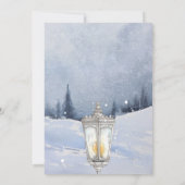 Winterlandschap besneeuwd bos  feestdagenkaart (Achterkant)