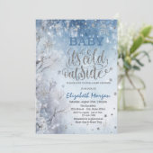 Winterlandschap Boom Baby Shower Kaart (Staand voorkant)