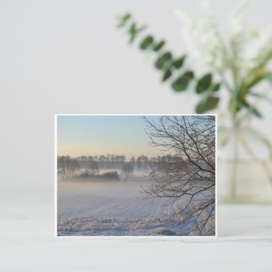 winterlandschap briefkaart (Staand voorkant)
