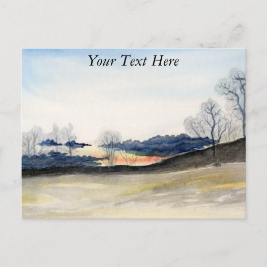 Winterlandschap Briefkaart (Voorkant)