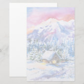 Winterlandschap Briefpapier (Voorkant / Achterkant)