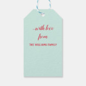 Winterlandschap Cadeaulabel (Achterkant)