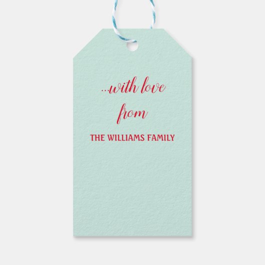 Winterlandschap Cadeaulabel (Achterkant)