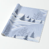 Winterlandschap Cadeaupapier (Uitgerold)