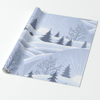 Winterlandschap Cadeaupapier