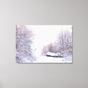 Winterlandschap Canvas Afdruk