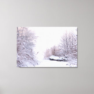 Winterlandschap Canvas Afdruk