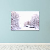 Winterlandschap Canvas Afdruk (Insitu (Houten vloer))