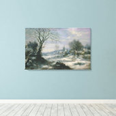 Winterlandschap Canvas Afdruk (Insitu (Houten vloer))