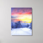 Winterlandschap Canvas Afdruk (Voorkant)