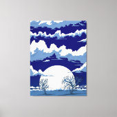 Winterlandschap Canvas Afdruk (Voorkant)