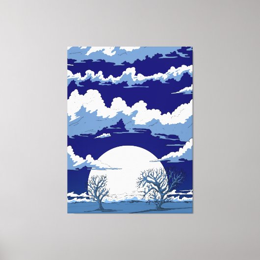 Winterlandschap Canvas Afdruk (Voorkant)