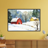 Winterlandschap Canvas Afdruk (Insitu (Woonkamer))