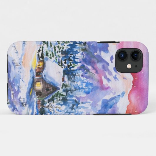 Winterlandschap Case-Mate iPhone Case (Achterkant (horizontaal))