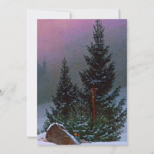 Winterlandschap Caspar David Friedrich Aankondiging (Voorkant)
