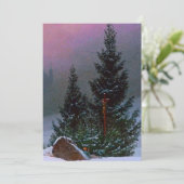 Winterlandschap Caspar David Friedrich Aankondiging (Staand voorkant)