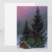 Winterlandschap Caspar David Friedrich Aankondiging (Voorkant / Achterkant)