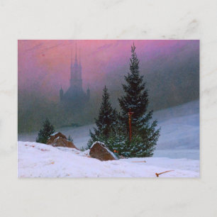 Winterlandschap Caspar David Friedrich Briefkaart