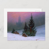 Winterlandschap Caspar David Friedrich Briefkaart (Voorkant / Achterkant)
