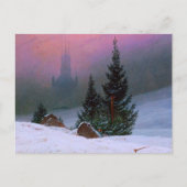Winterlandschap Caspar David Friedrich Briefkaart (Voorkant)