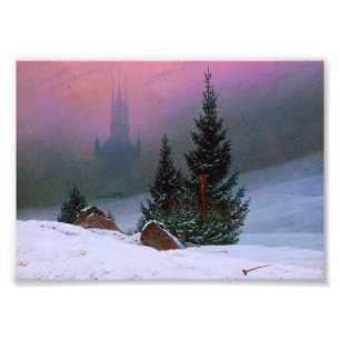 Winterlandschap Caspar David Friedrich Foto Afdruk