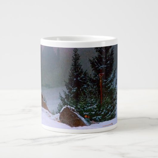 Winterlandschap Caspar David Friedrich Grote Koffiekop (Voorkant)