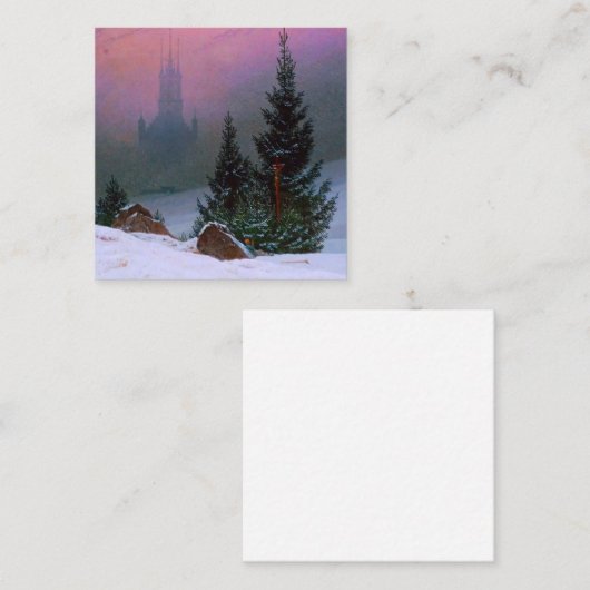 Winterlandschap Caspar David Friedrich Informatiekaartje (Voorkant / Achterkant)