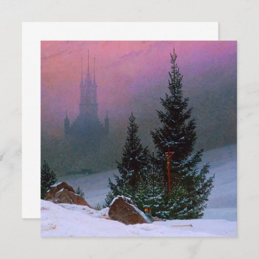 Winterlandschap Caspar David Friedrich Kaart (Voorkant / Achterkant)