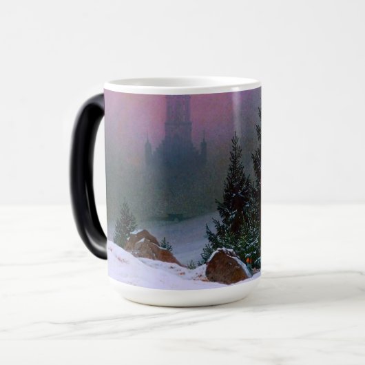 Winterlandschap Caspar David Friedrich Magische Mok (Voorkant links)