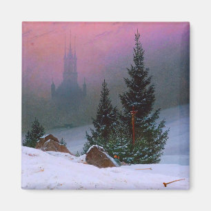 Winterlandschap Caspar David Friedrich Magneet