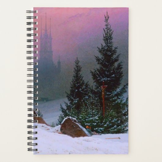Winterlandschap Caspar David Friedrich Planner (Voorkant)
