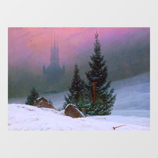 Winterlandschap Caspar David Friedrich Raamsticker (Vel)