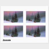 Winterlandschap Caspar David Friedrich Rechthoekige Sticker (Vel)